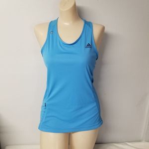 Adidas supernova blue running top With headphone Port Mini hidden pocket